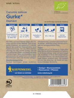 BIO Einlegegurken Traubengurken Diamant F1 Parthenocarp Tolerant Biosaatgut 5 BIO Einlegegurken Traubengurken Diamant F1 Parthenocarp Tolerant Biosaatgut -Samenshop24 Elegant Boutique bio einlegegurken traubengurken diamant f1 parthenocarp tolerant biosaatgut2