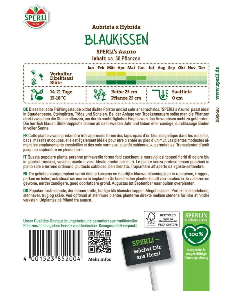Blaukissen SPERLI's Azurro, Anspruchslose Polsterstaude Für Sonnige Standorte, Trockenresistent 3 Blaukissen SPERLI's Azurro, Anspruchslose Polsterstaude Für Sonnige Standorte, Trockenresistent