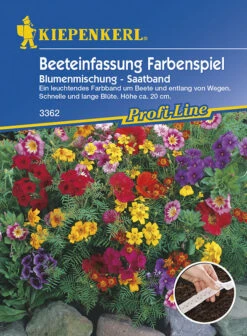 Blumenmischung Beeteinfassung Farbenspiel Einjährig Saatband 5mtr -Samenshop24 Elegant Boutique blumenmischung beeteinfassung farbenspiel einjaehrig saatband 5mtr