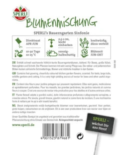 Blumensamen-Mischung SPERLI's Bauerngarten Sinfonie, Bieten Nützlingen Wertvolle Nahrung -Samenshop24 Elegant Boutique blumensamen mischung bauerngarten sinfonie2