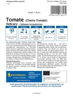 Cherry-Tomate Delicacy F1, F1-Hybride Sehr Widerstandsfähig, Aromatisch Fruchtig Süß -Samenshop24 Elegant Boutique cherry tomate delicacy2