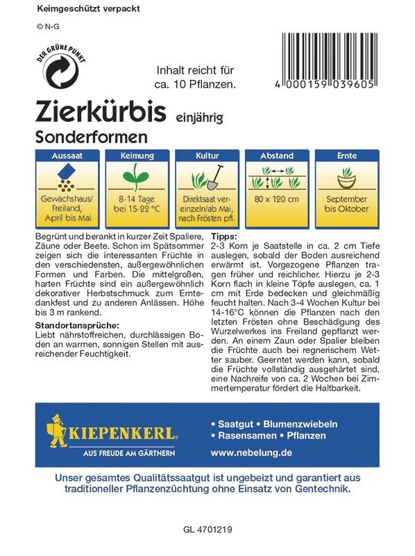 Cucurbita Pepo Zierkürbis Sonderformenmischung 3 Cucurbita Pepo Zierkürbis Sonderformenmischung