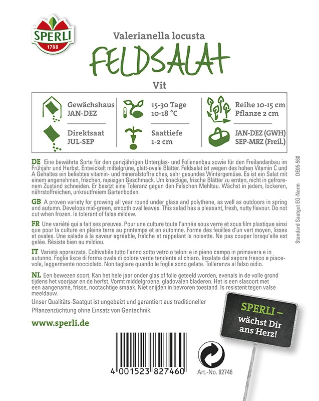 Feldsalat Vit, Maxipack 25 G 4 Feldsalat Vit, Maxipack 25 G – Bild 2