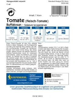 Fleisch-Tomate Buffalosun F1, Früh Reifende Gegen Braunfäule Resistente Sorte, Zartes Fruchtfleisch Und Wenig Samen