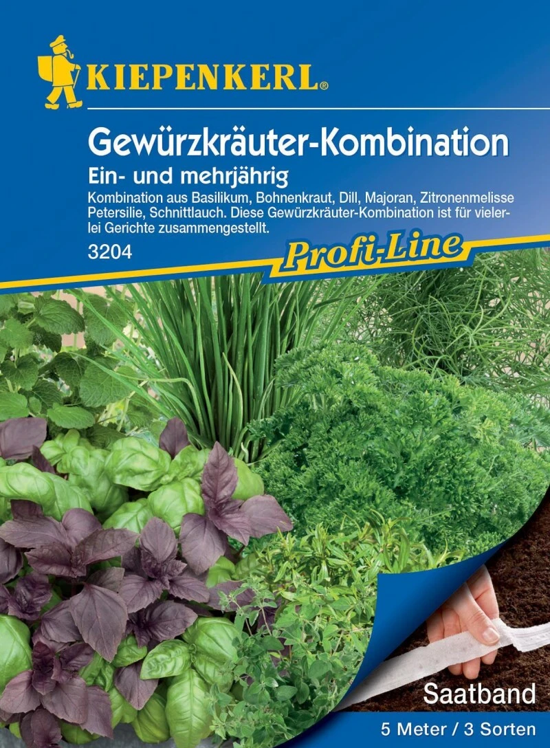 Gewürzkräuter-Kombination (Saatband), Ein- Und Mehrjährig 4 Gewürzkräuter-Kombination (Saatband), Ein- Und Mehrjährig – Bild 2