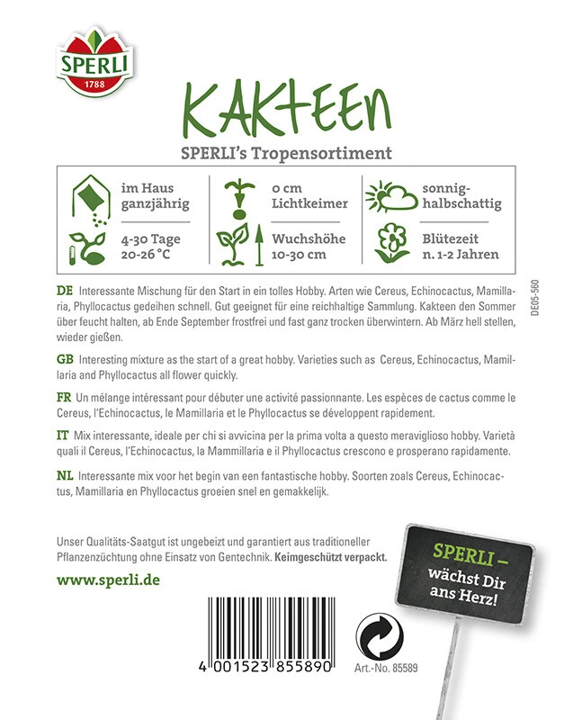 Kakteen Sperling´s Tropensortiment 4 Kakteen Sperling´s Tropensortiment – Bild 2