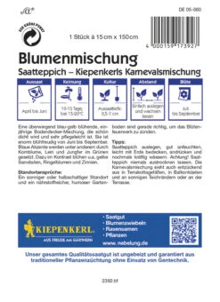 Blumenmischung Kiepenkerls Karnevalsmischung Saatteppich (15cm X 150cm) 5 Blumenmischung Kiepenkerls Karnevalsmischung Saatteppich (15cm X 150cm) -Samenshop24 Elegant Boutique karnevalsmischung saatteppich2