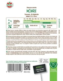 Möhre Tozresis F1, Saatband, Resistent Ohne Möhrenfliegenbefall, Saatgut Von Sperli -Samenshop24 Elegant Boutique moehre tozresis f1 saatband2