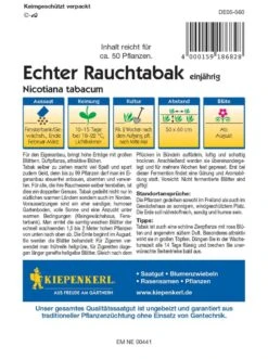 Echter Rauchtabak (Nicotiana Tabacum), Rauchtabakernte Aus Dem Eigenen Garten -Samenshop24 Elegant Boutique nicotiana tabacum echter rauchtabak2