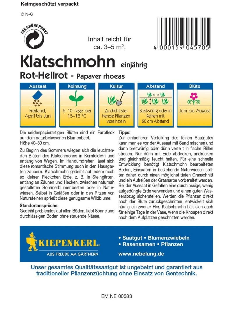 Papaver Rhoeas Klatschmohn 4 Papaver Rhoeas Klatschmohn – Bild 2