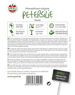 Petersilie Darki, 5 Saatscheiben