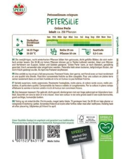Petersilie Grüne Perle, Feingekraust, Frosthart, Gefriergeeignet, Saatgut Von Sperli