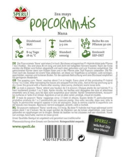 Popcornmais Nana F1 5 Popcornmais Nana F1 -Samenshop24 Elegant Boutique popcornmais nana f12