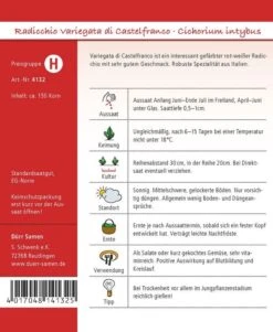 Radicchio Variegata Di Castelfranco (Zichoriensalat), Interessant Gefärbter Rot-weißer Radicchio -Samenshop24 Elegant Boutique radicchio variegata di castelfranco2