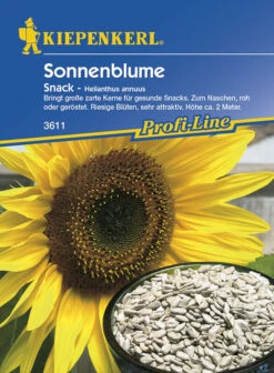 Sonnenblume Snack, Essbare Kerne, Imposante Blütenpracht, Idealer Sichtschutz -Samenshop24 Elegant Boutique sonnenblume snack