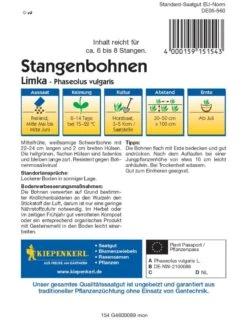 Stangenbohne Limka, Breite Flachhülsige Schwertbohne Ohne Fäden, Tiefgefriersorte, Kiepenkerl