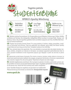Studentenblume SPERLI´s Sparky Mischung, Vielfarbige Beetmischung -Samenshop24 Elegant Boutique studentenblume sperlis sparky mischung vielfarbige beetmischung2