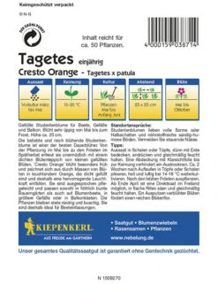 Tagetes Patula Cresto Orange 5 Tagetes Patula Cresto Orange -Samenshop24 Elegant Boutique tagetes patula cresto orange2