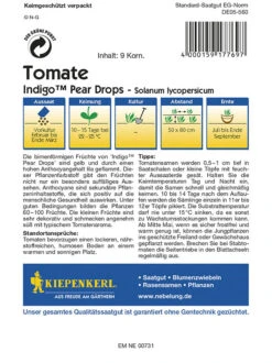 Tomaten Indigo Pear Drops, Durch Hohen Anthocyangehalt Lila Geflammt, Fruchtgewicht 15 - 20 G