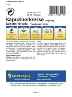 Samenshop24 Elegant Boutique -Samenshop24 Elegant Boutique tropaeolum majus kapuzinerkresse kaiserin viktoria dunkellaubig2