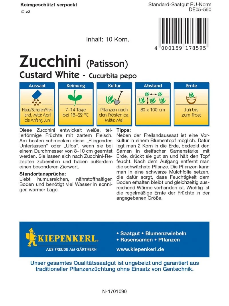Zucchini Custard White, Entwickelt Weiße Tellerförmige Früchte Mit Zartem Fleisch, Essbar Oder Als Deko 5 Zucchini Custard White, Entwickelt Weiße Tellerförmige Früchte Mit Zartem Fleisch, Essbar Oder Als Deko – Bild 3