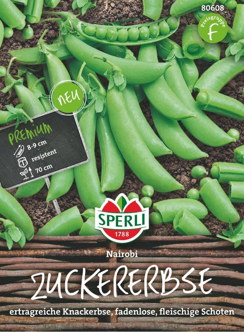 Zuckererbse Nairobi, Ertragreiche Knackerbse Fadenlose Fleischige Schote, Resistent 3 Zuckererbse Nairobi, Ertragreiche Knackerbse Fadenlose Fleischige Schote, Resistent